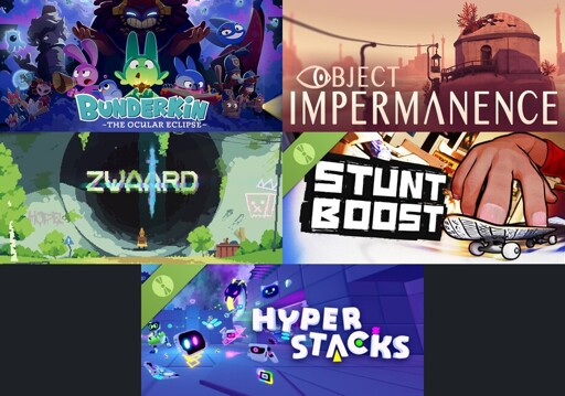 The Steam thumbnails for each game featured in this article